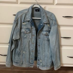 Studded oversized Vici jean jacket